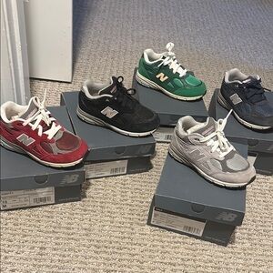 New Balance Kids' Sneakers - Red, Black, Green, Gray